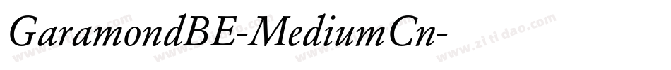 GaramondBE-MediumCn字体转换