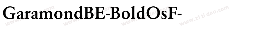GaramondBE-BoldOsF字体转换