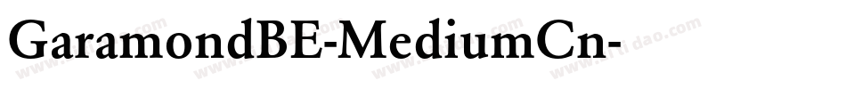 GaramondBE-MediumCn字体转换
