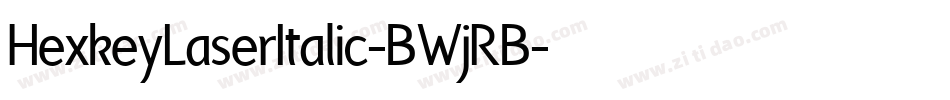 HexkeyLaserItalic-BWjRB字体转换