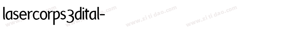 lasercorps3dital字体转换
