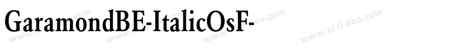 GaramondBE-ItalicOsF字体转换