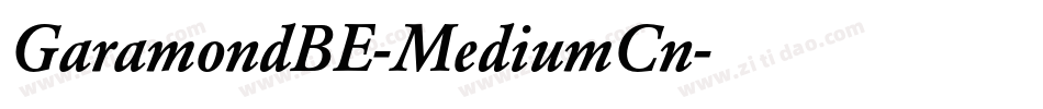 GaramondBE-MediumCn字体转换