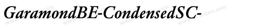 GaramondBE-CondensedSC字体转换