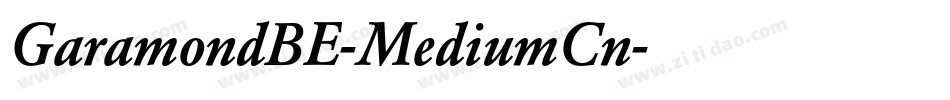 GaramondBE-MediumCn字体转换