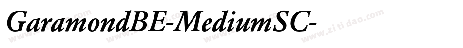 GaramondBE-MediumSC字体转换