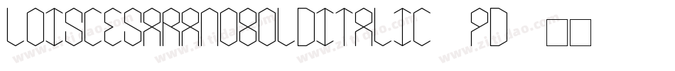LoisCesaranoBoldItalic-1pd0字体转换