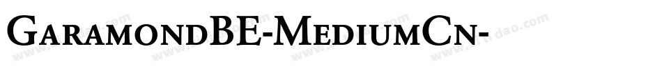 GaramondBE-MediumCn字体转换