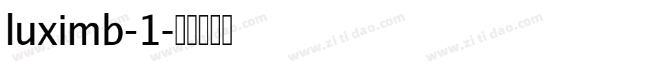 luximb-1字体转换