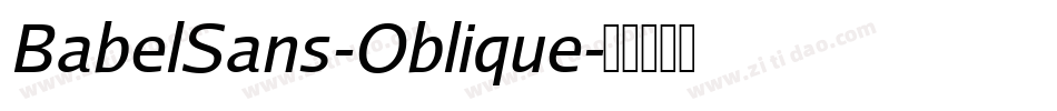 BabelSans-Oblique字体转换