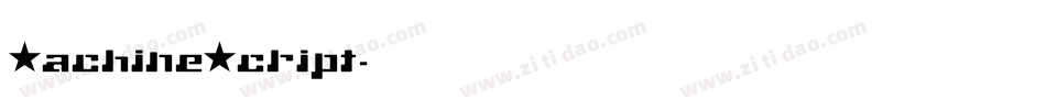 MachineScript字体转换