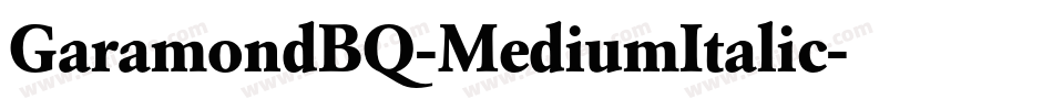 GaramondBQ-MediumItalic字体转换