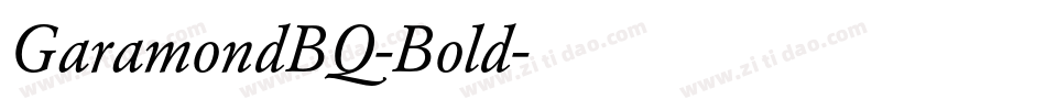 GaramondBQ-Bold字体转换