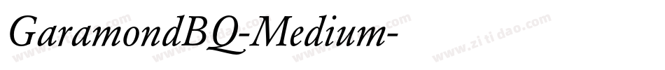 GaramondBQ-Medium字体转换