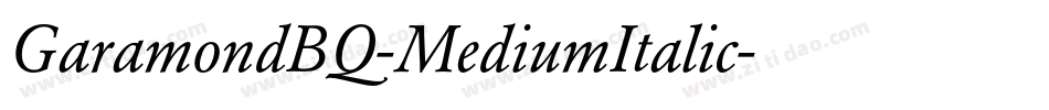 GaramondBQ-MediumItalic字体转换