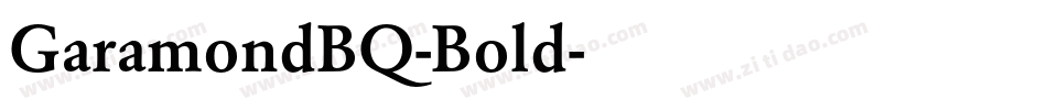 GaramondBQ-Bold字体转换