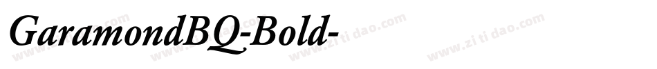 GaramondBQ-Bold字体转换