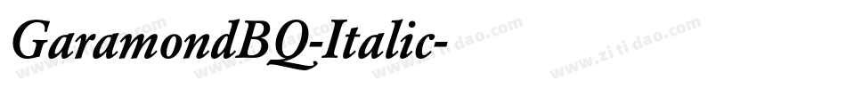 GaramondBQ-Italic字体转换
