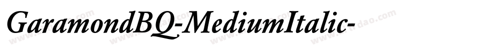 GaramondBQ-MediumItalic字体转换