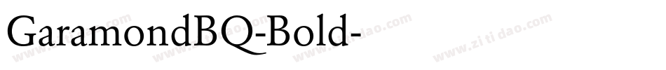 GaramondBQ-Bold字体转换