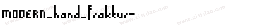 MODERN_hand_fraktur字体转换