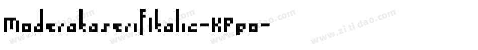 ModerataserifItalic-KPpo字体转换