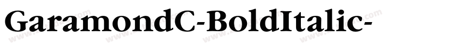 GaramondC-BoldItalic字体转换