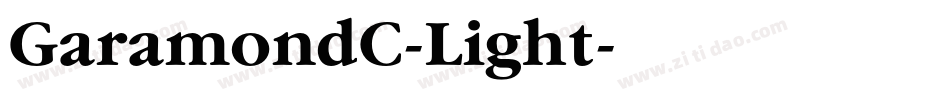 GaramondC-Light字体转换