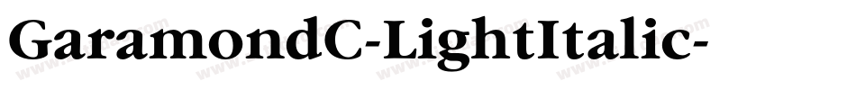GaramondC-LightItalic字体转换