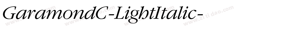 GaramondC-LightItalic字体转换