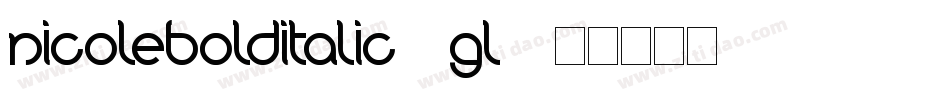 NicoleBoldItalic-9gL5字体转换