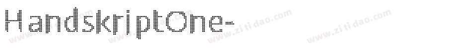 HandskriptOne字体转换