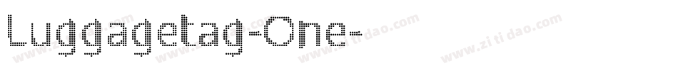 Luggagetag-One字体转换