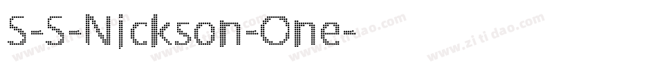S-S-Nickson-One字体转换