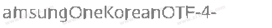 amsungOneKoreanOTF-4字体转换