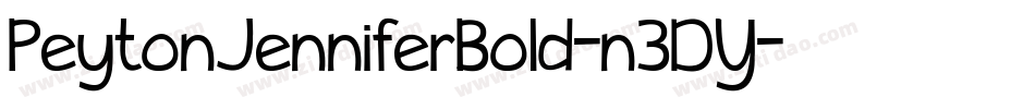 PeytonJenniferBold-n3DY字体转换