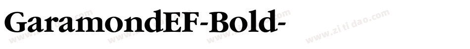 GaramondEF-Bold字体转换