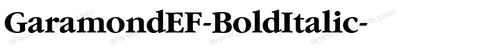 GaramondEF-BoldItalic字体转换