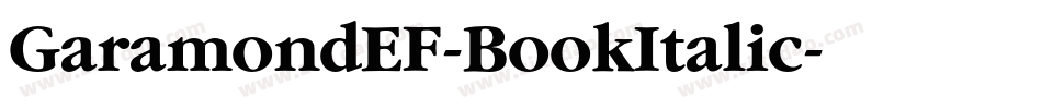 GaramondEF-BookItalic字体转换