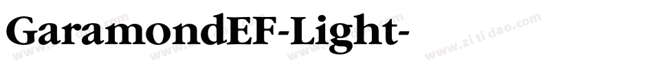 GaramondEF-Light字体转换