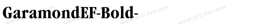 GaramondEF-Bold字体转换