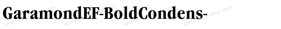GaramondEF-BoldCondens字体转换