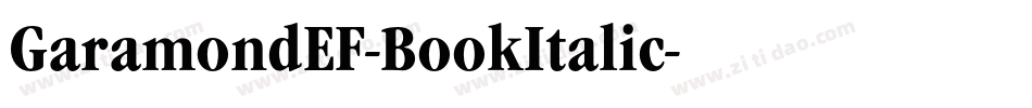 GaramondEF-BookItalic字体转换
