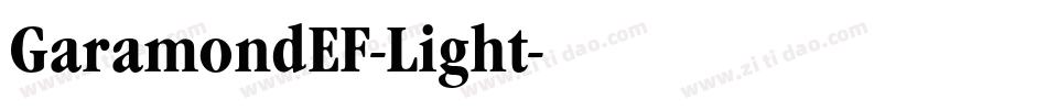 GaramondEF-Light字体转换