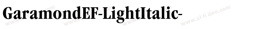 GaramondEF-LightItalic字体转换