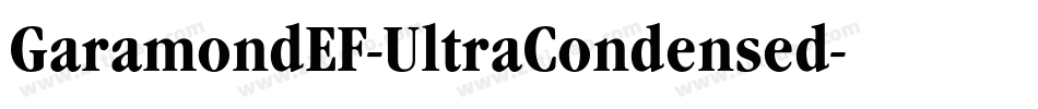 GaramondEF-UltraCondensed字体转换