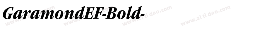 GaramondEF-Bold字体转换