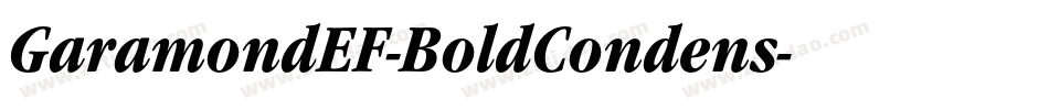 GaramondEF-BoldCondens字体转换
