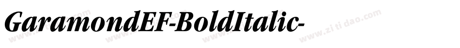 GaramondEF-BoldItalic字体转换
