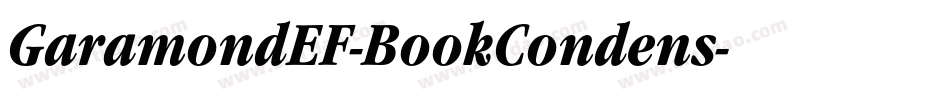 GaramondEF-BookCondens字体转换